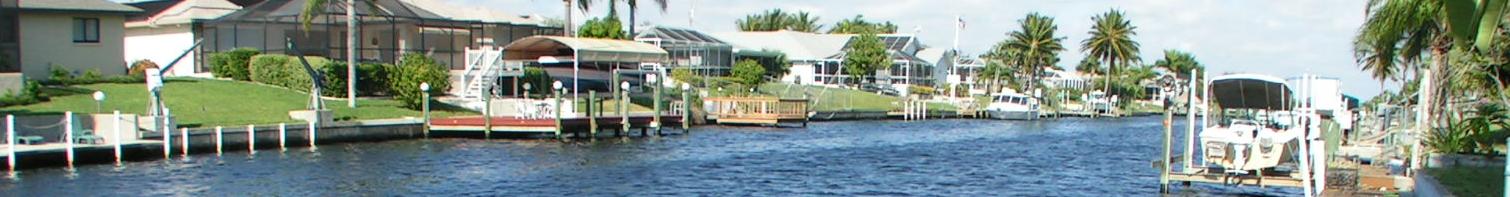 Cape Coral typical canal scene
